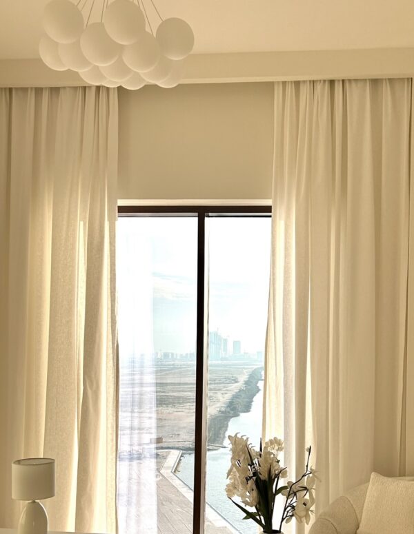 Capri White Linen Curtains - Image 2